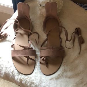 Sandals that tie up your leg. Super cute!!